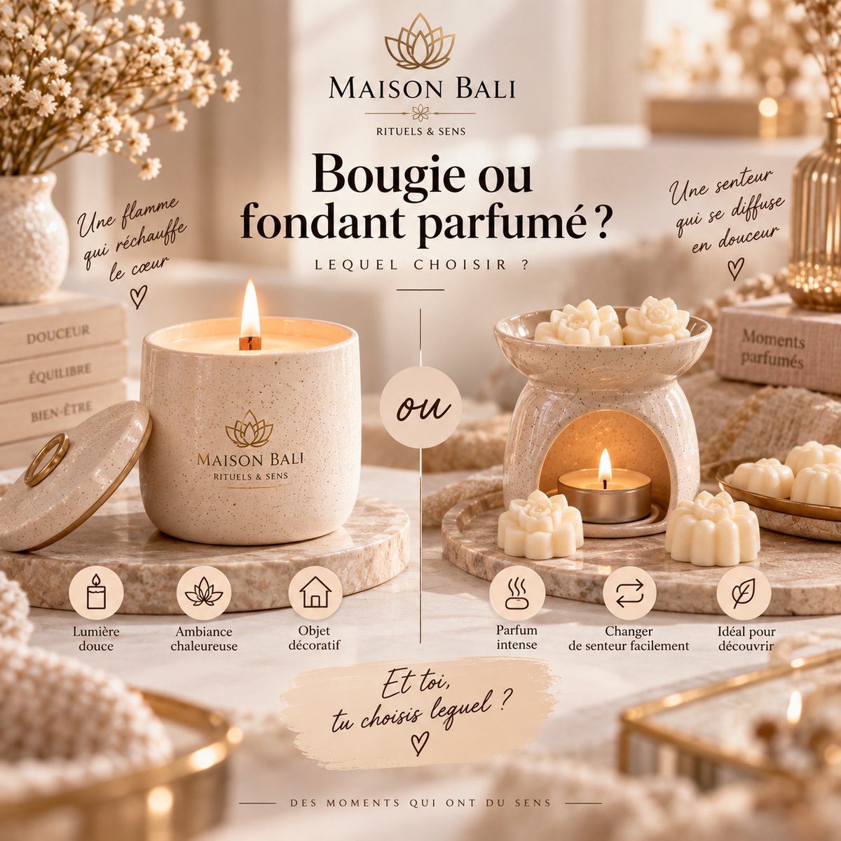 Bougie ou fondant parfumé : lequel choisir cet automne?