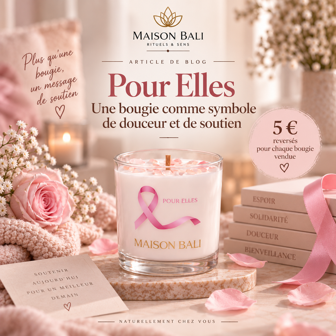 Pour Elles : une bougie comme symbole de douceur et de soutien
