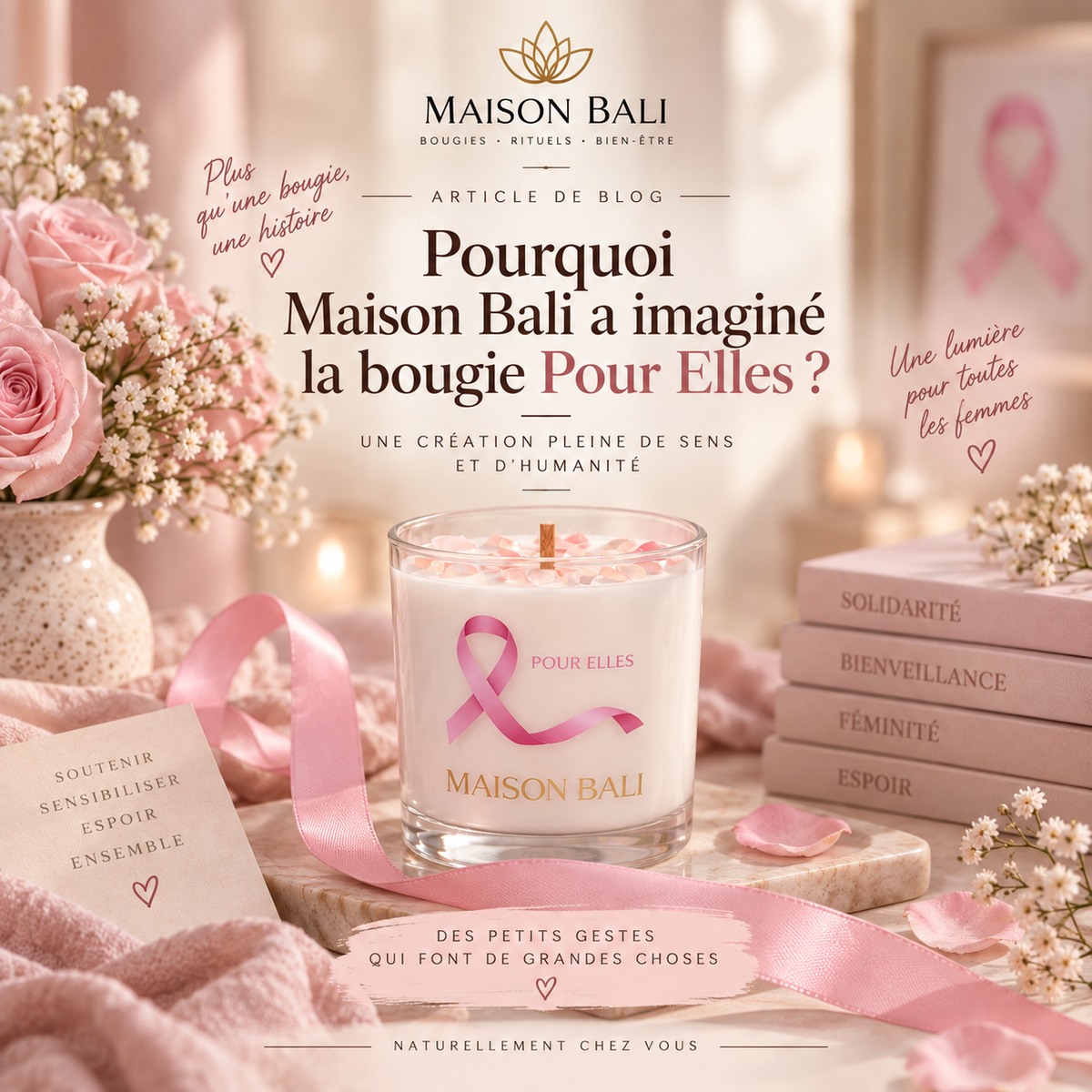 Pourquoi Maison Bali a imaginé la bougie Pour Elles?