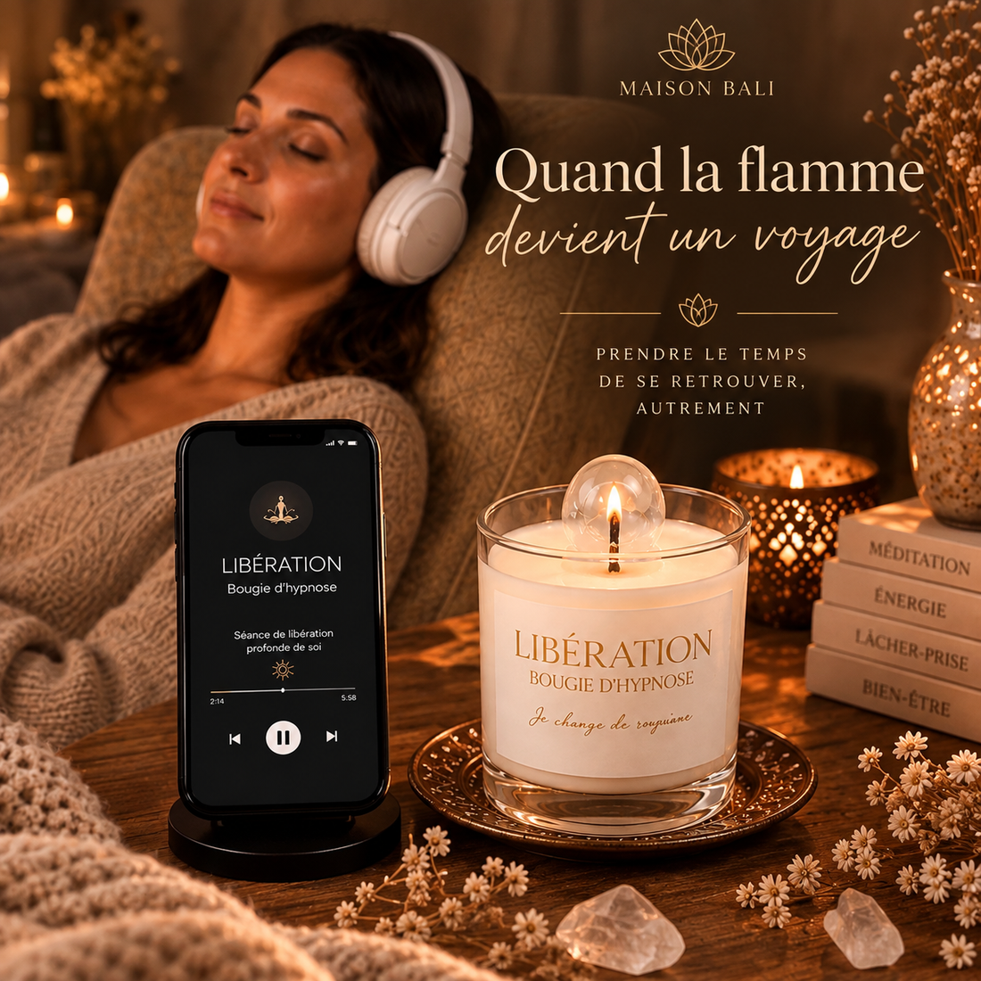 Quand la flamme devient un voyage : l’expérience sensorielle des bougies Maison Bali avec QR code