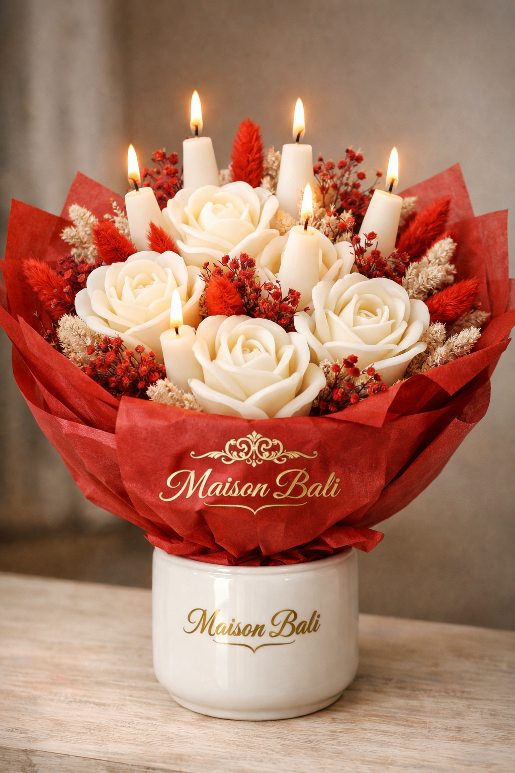 Bouquet de Bougies - Saint-Valentin - Maison Bali