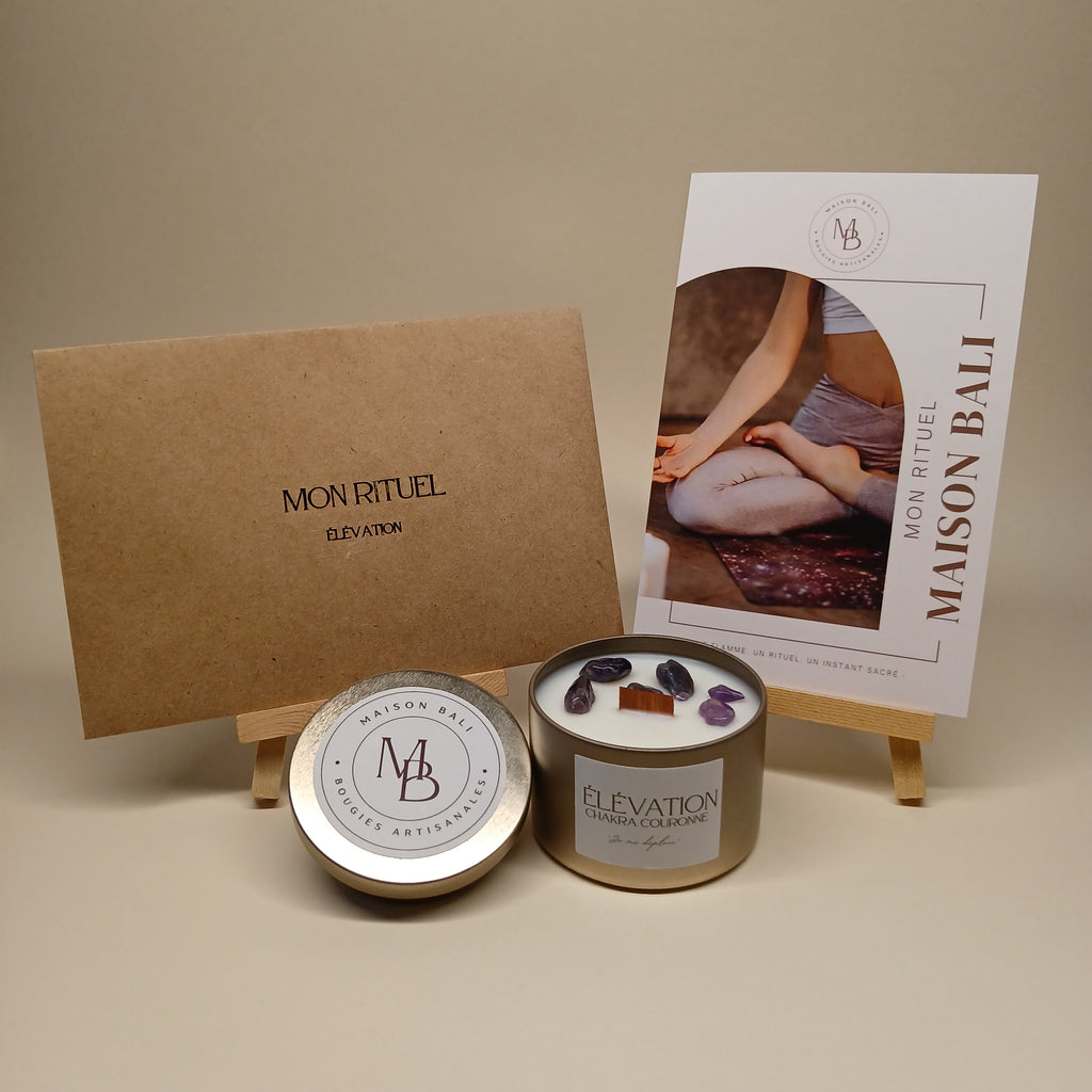 Bougie Élévation - Collection Éveil - Chakra Couronne - Maison Bali