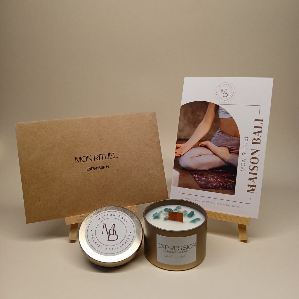 Bougie Expression - Collection Éveil - Chakra Gorge - Maison Bali