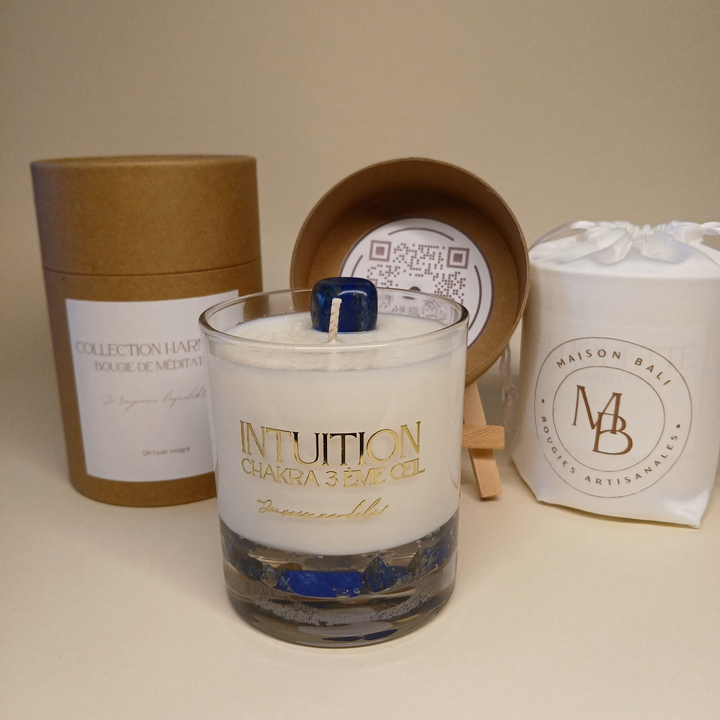 Bougie Intuition - QR Code Audio méditation - Maison Bali