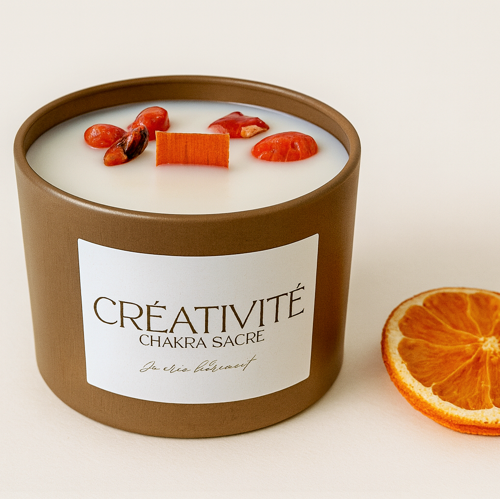 Bougie Créativité - Collection Éveil - Chakra Sacré - Maison Bali