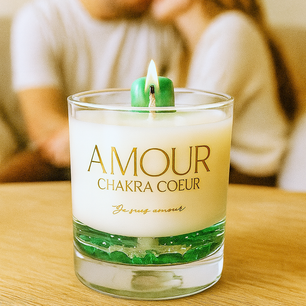 Bougie Amour - QR Code Audio méditation - Maison Bali