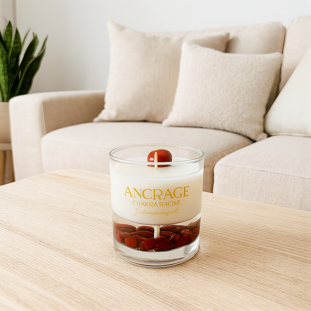 Bougie Ancrage - QR Code Audio méditation - Maison Bali