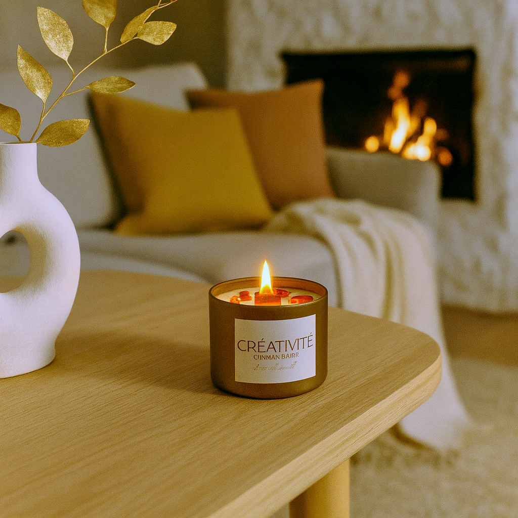 Bougie Créativité - Collection Éveil - Chakra Sacré - Maison Bali