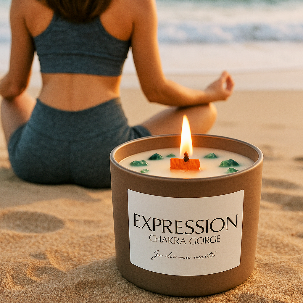 Bougie Expression - Collection Éveil - Chakra Gorge - Maison Bali