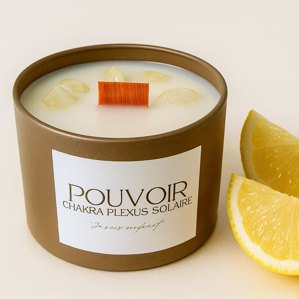 Bougie Pouvoir - Collection Éveil - Chakra Plexus Solaire - Maison Bali