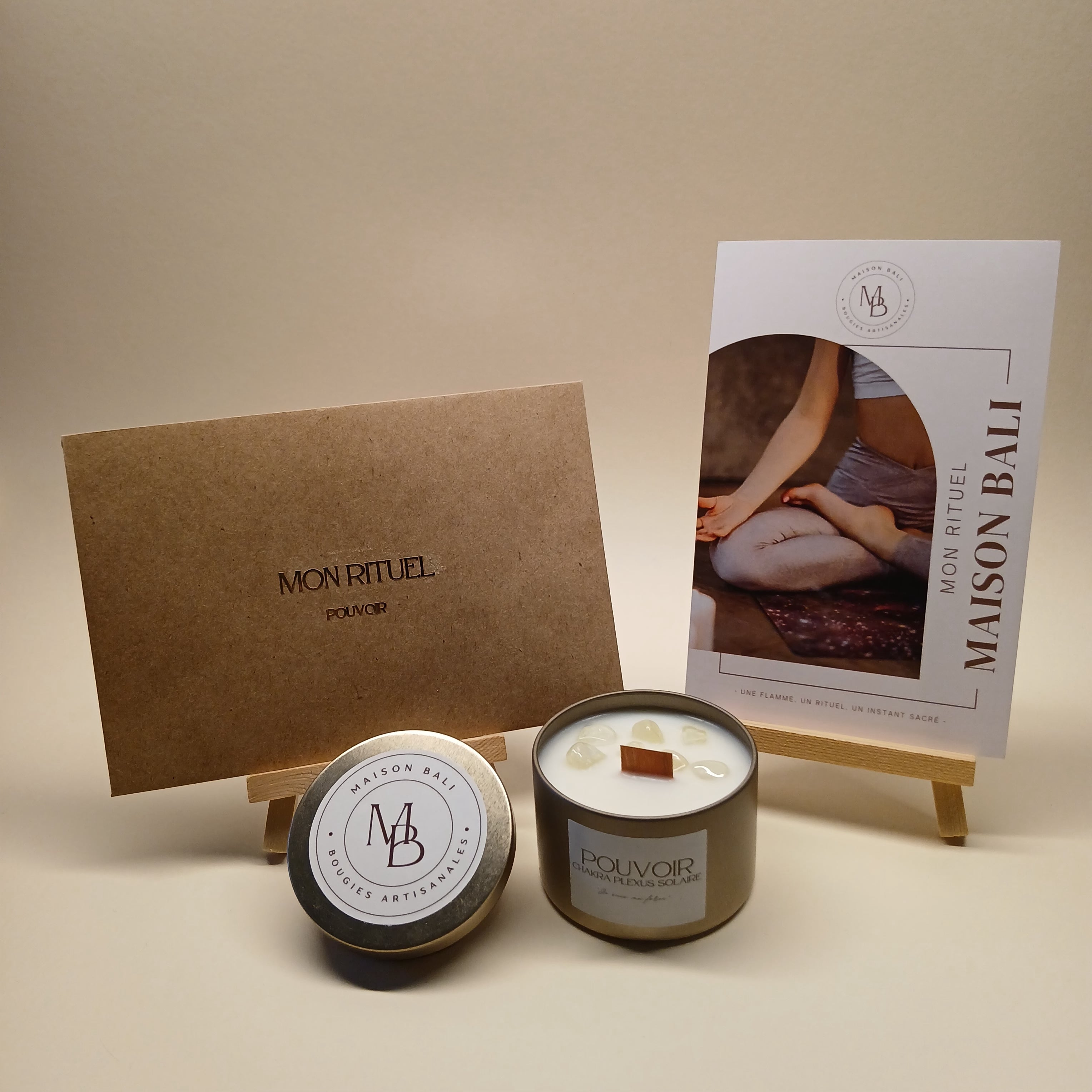 Bougie Pouvoir - Collection Éveil - Chakra Plexus Solaire - Maison Bali