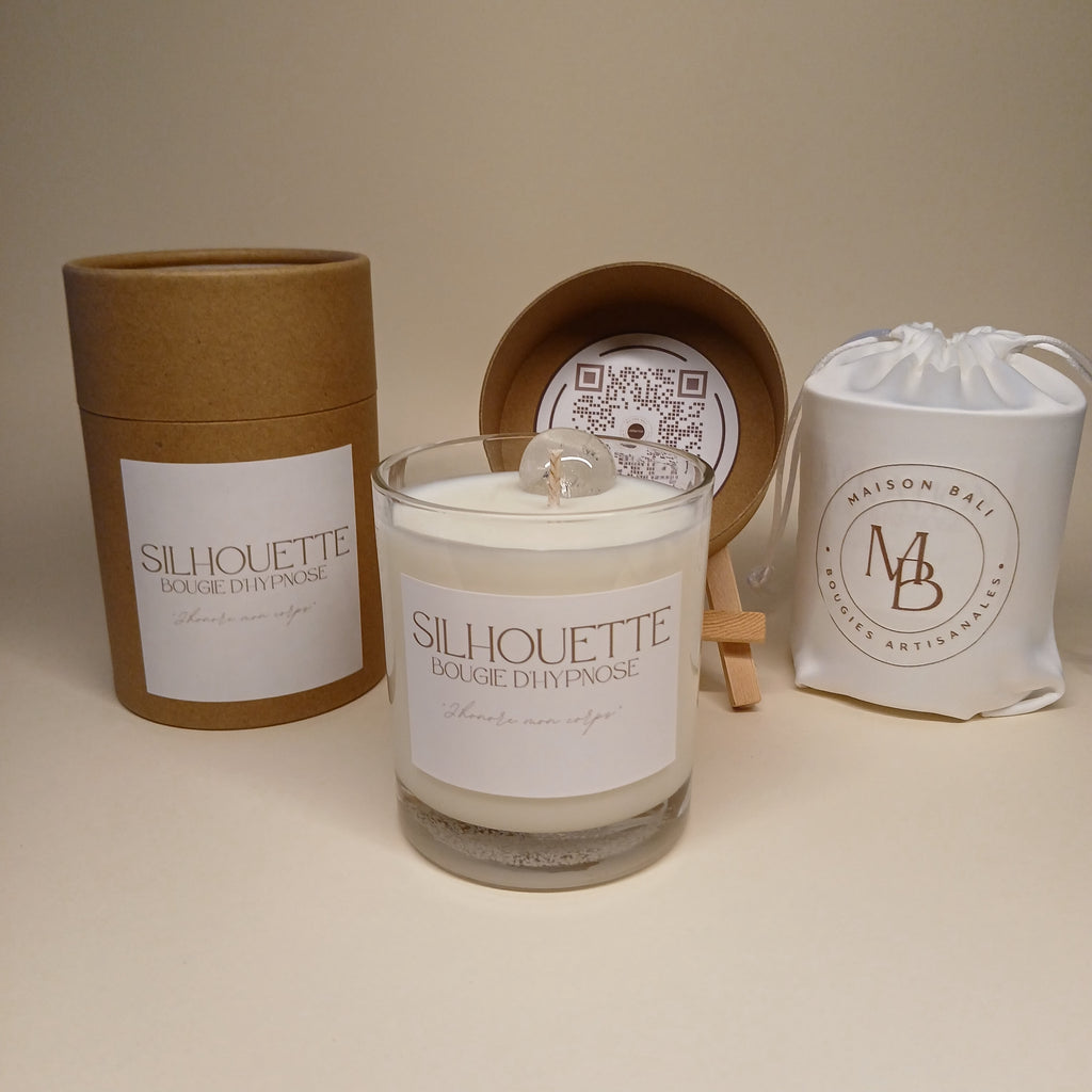 Bougie Silhouette - Hypnose audio (QR code) - Maison Bali