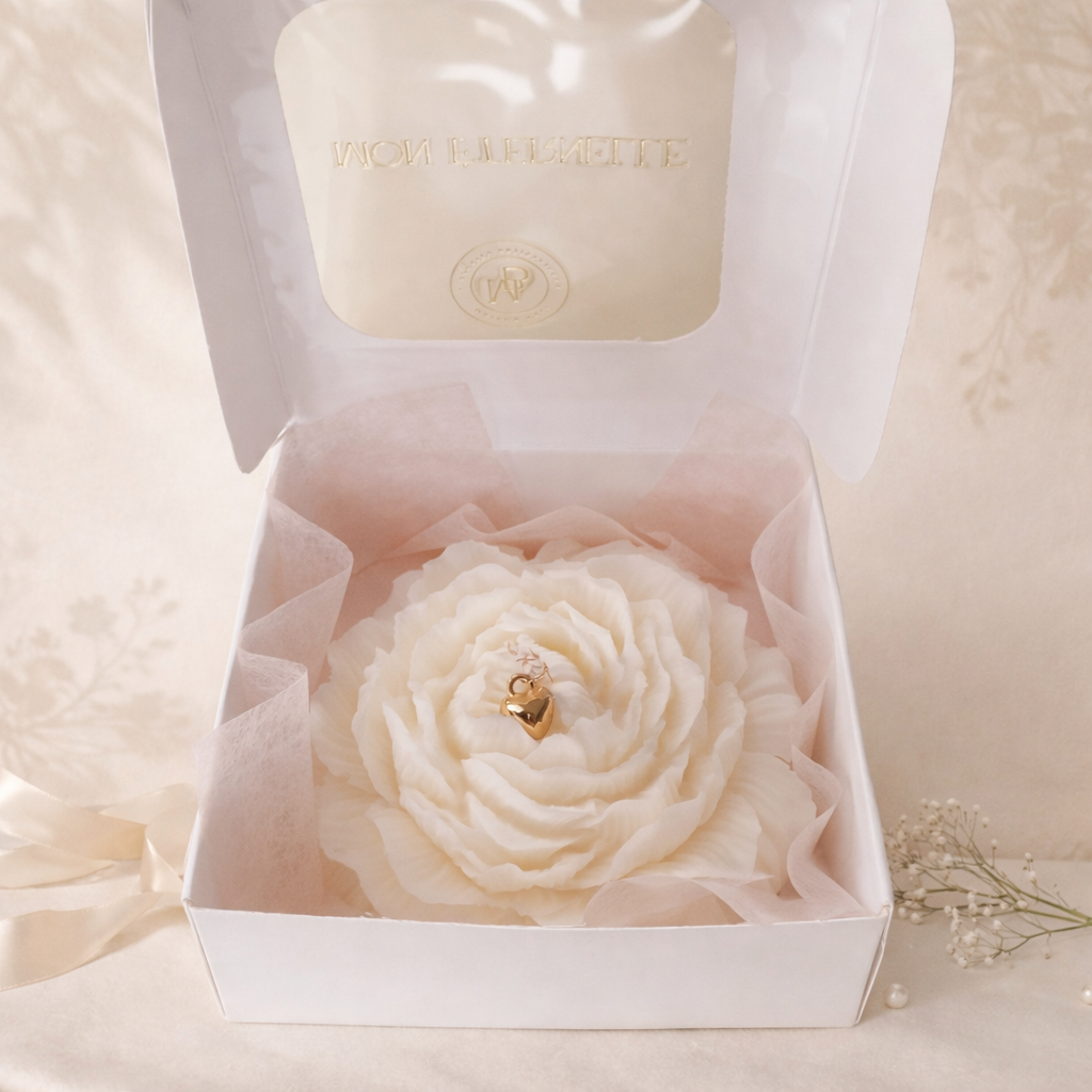 Bougie Rose Éternelle - Bonne Fête Maman
